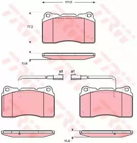 Колодки тормозные дисковые передн ALFA ROMEO: 159  648