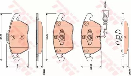 Колодки тормозные дисковые AUDI: TT  06 -, TT Road 807