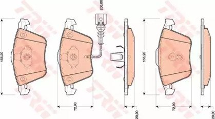 Колодки тормозные дисковые AUDI: TT  06 -, TT Road 809