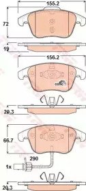 Колодки тормозные дисковые AUDI: A4  07 -, A4 Allr 814