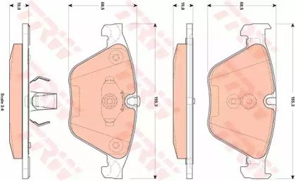 Колодки тормозные дисковые передн BMW: 5 (F10) 10  854