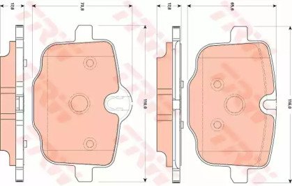 Колодки тормозные дисковые задн BMW: 5 (F10) 10 -  869