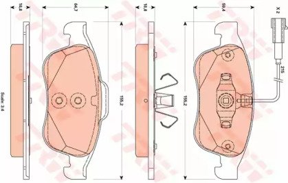 Колодки тормозные дисковые передн ALFA ROMEO: GIUL 873