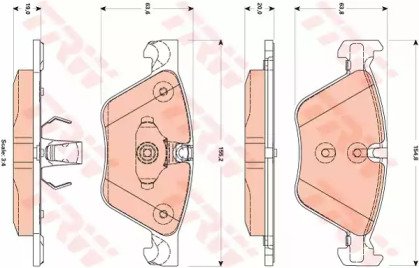 Колодки тормозные дисковые передн BMW: 5 (F10) 10  882