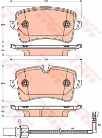 Колодки тормозные дисковые задн  AUDI: A6 (4G2,C7) 902