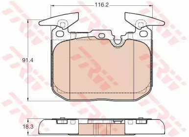 Колодки тормозные дисковые BMW: 1 114 d/114 i/116  943