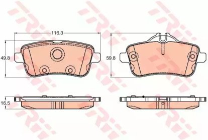 Колодки тормозные дисковые MB: GL-CLASS (X166) GL6 947