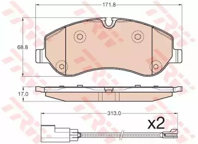 Колодки тормозные дисковые FORD: TOURNEO CUSTOM 2. 967