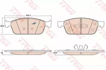 Колодки тормозные дисковые FORD: FOCUS III 11-, FO 009