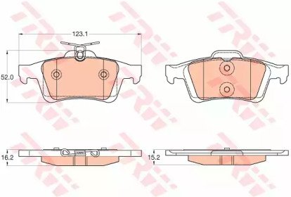 Колодки тормозные дисковые FORD: C-MAX II 10-, FOC 033