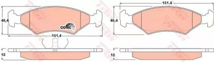 Колодки тормозные дисковые передн FORD: ESCORT '81 255