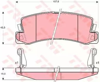 Колодки тормозные дисковые задн LEXUS: ES 91-97, E 164