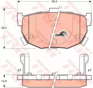 Колодки тормозные дисковые задн HYUNDAI: COUPE 02- 170