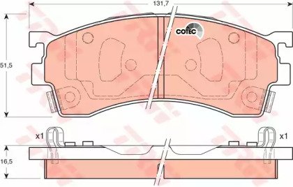 Колодки тормозные дисковые передн MAZDA: 323 F V 9 192