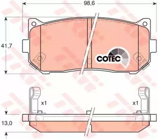 Колодки тормозные дисковые задн KIA: CARENS I 00-0 203