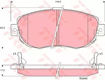 Колодки тормозные дисковые передн LEXUS: GS 05-, G 235