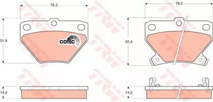 Колодки тормозные дисковые задн TOYOTA: CELICA 99- 243