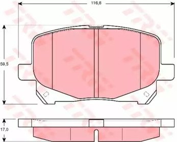 Колодки тормозные дисковые передн TOYOTA: PREVIA 0 248