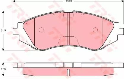 Колодки тормозные дисковые передн DAEWOO: LANOS 97 265