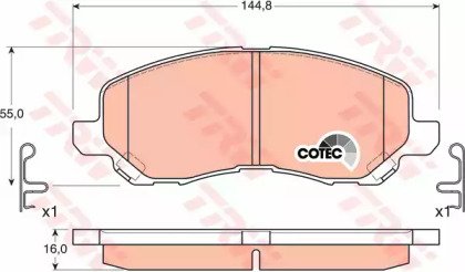 Колодки тормозные дисковые передн DODGE: CALIBER 0 287