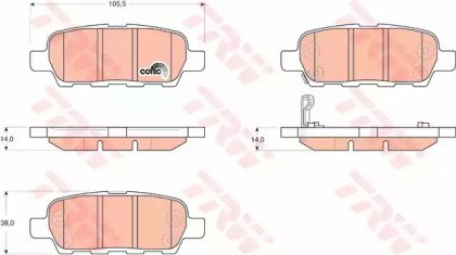 Колодки тормозные дисковые задн INFINITI: FX 03-,  294