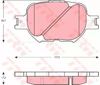 Колодки тормозные дисковые передн TOYOTA: CELICA 9 316