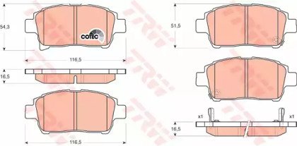 Колодки тормозные дисковые передн TOYOTA: COROLLA  317