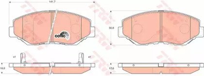 Колодки тормозные дисковые передн HONDA: CR-V I 95 325