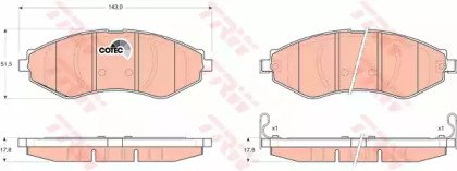 Колодки тормозные дисковые передн CHEVROLET: LACET 347