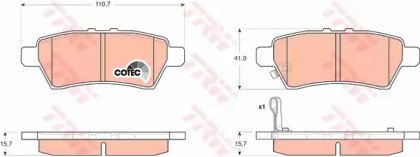 Колодки тормозные дисковые задн NISSAN: NAVARA 05- 405