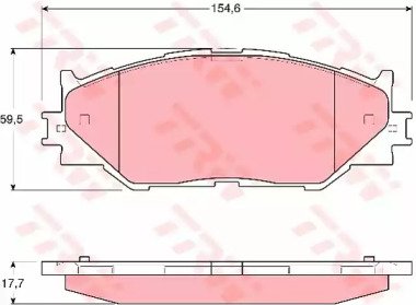 Колодки тормозные дисковые передн LEXUS: IS 05- 410