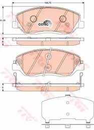 Колодки тормозные дисковые передн HYUNDAI: SANTA F 418