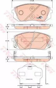 Колодки тормозные дисковые передн KIA: CARENS II 2 461