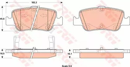 Колодки тормозные дисковые TOYOTA: ALTIS седан (E1 480