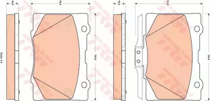 Колодки тормозные дисковые передн HONDA: LEGEND II 498