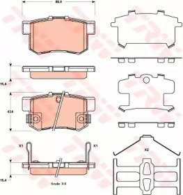 Колодки тормозные дисковые задн SUZUKI: SX4 (GY) 0 516