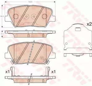 Колодки тормозные дисковые HYUNDAI: ELANTRA 1.6/1. 549