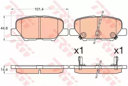 Колодки тормозные дисковые задний Mazda 6 13- 583