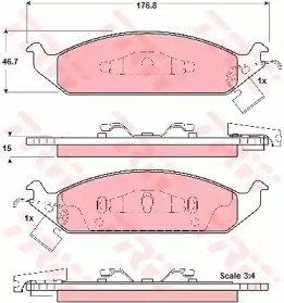 Колодки тормозные дисковые передн CHRYSLER: CIRRUS 016