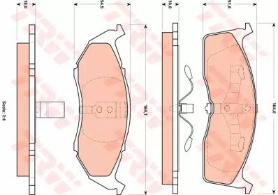 Колодки тормозные дисковые передн CHRYSLER: 300 M  091