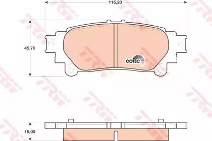 Колодки тормозные дисковые LEXUS: RX (AGL1_, GGL1_ 174