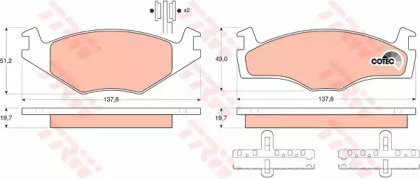 Колодки тормозные дисковые передн SEAT: CORDOBA 93 454