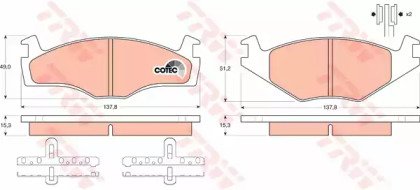 Колодки тормозные дисковые передн SEAT: CORDOBA 93 459