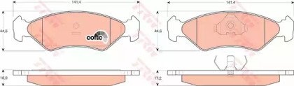 Колодки тормозные дисковые передн FORD: FIESTA III 953