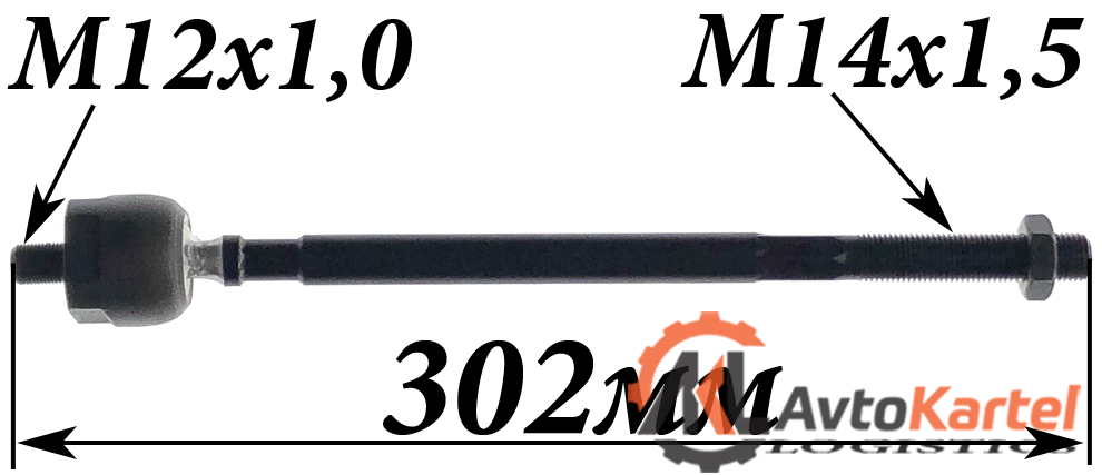 Тяга рулевая RENAULT Megane с 2000 для реек TRW