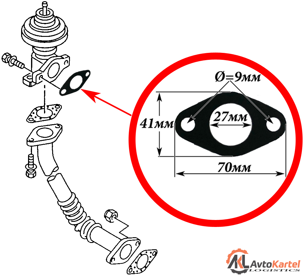 Прокладка EGR VAG 1.9TDI 95-