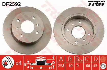 Диск тормозной заднний NISSAN: ALMERA II 00-, ALME 592