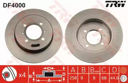 Диск тормозной заднний NISSAN: 100 NX 91-94, ALMER 000