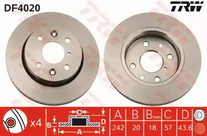 Диск тормозной передний KIA: SEPHIA 95-, SEPHIA се 020