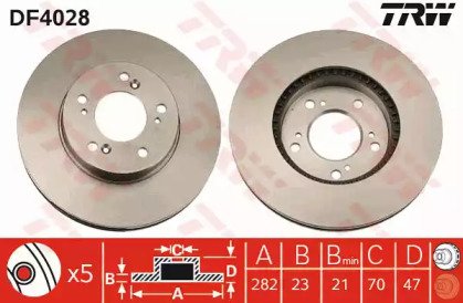 Диск тормозной передний HONDA: CR-V I 95-02, HR-V  028